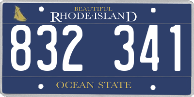 RI license plate 832341