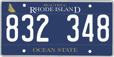RI license plate 832348