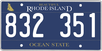 RI license plate 832351