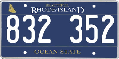 RI license plate 832352
