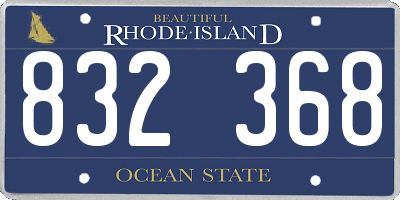 RI license plate 832368