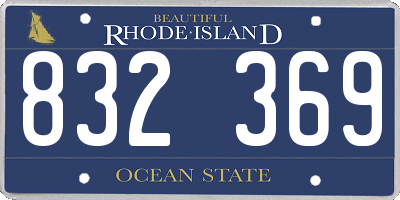 RI license plate 832369