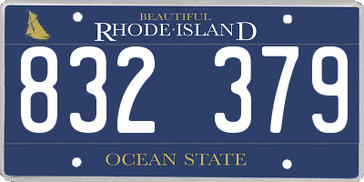 RI license plate 832379