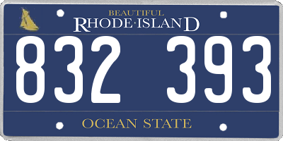 RI license plate 832393