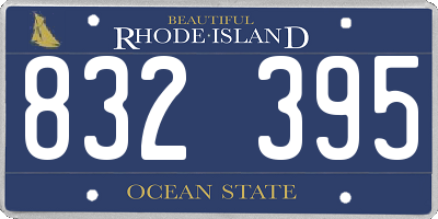RI license plate 832395
