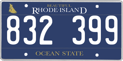 RI license plate 832399
