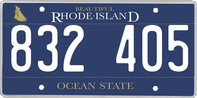 RI license plate 832405