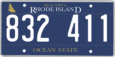 RI license plate 832411