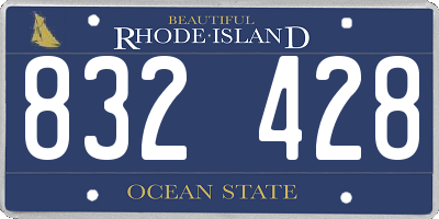 RI license plate 832428