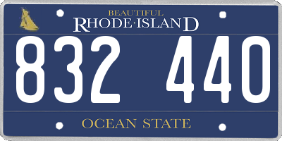 RI license plate 832440