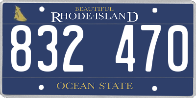 RI license plate 832470
