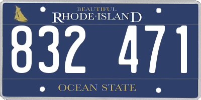 RI license plate 832471