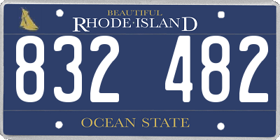RI license plate 832482