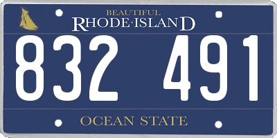 RI license plate 832491