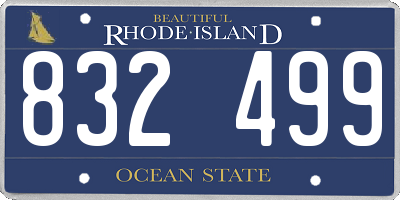 RI license plate 832499