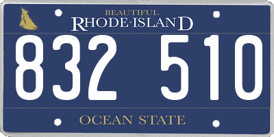 RI license plate 832510