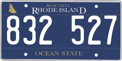 RI license plate 832527