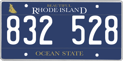 RI license plate 832528