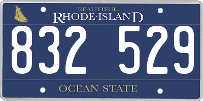 RI license plate 832529