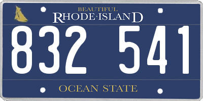 RI license plate 832541