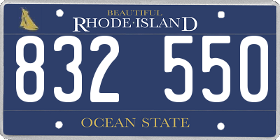 RI license plate 832550