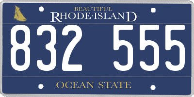 RI license plate 832555