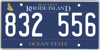 RI license plate 832556