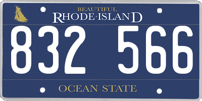 RI license plate 832566
