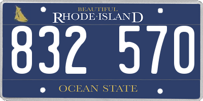 RI license plate 832570