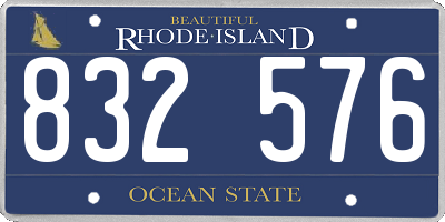 RI license plate 832576