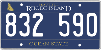 RI license plate 832590