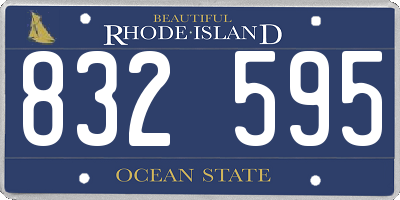 RI license plate 832595