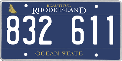 RI license plate 832611