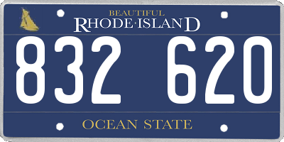 RI license plate 832620
