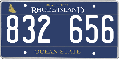 RI license plate 832656