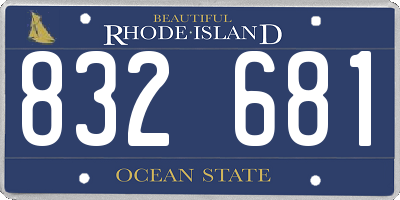 RI license plate 832681