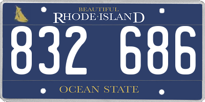 RI license plate 832686