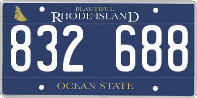 RI license plate 832688