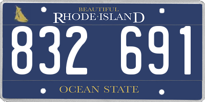 RI license plate 832691