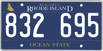 RI license plate 832695