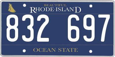 RI license plate 832697