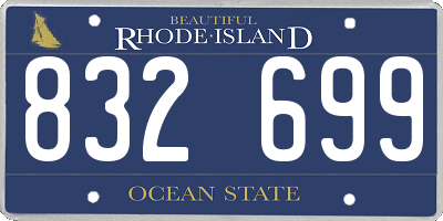 RI license plate 832699