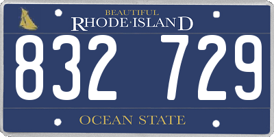 RI license plate 832729