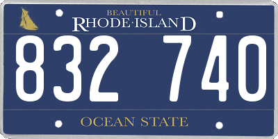 RI license plate 832740