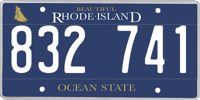 RI license plate 832741