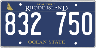 RI license plate 832750