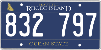 RI license plate 832797