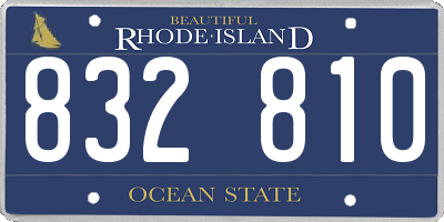 RI license plate 832810
