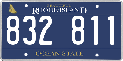 RI license plate 832811