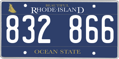RI license plate 832866